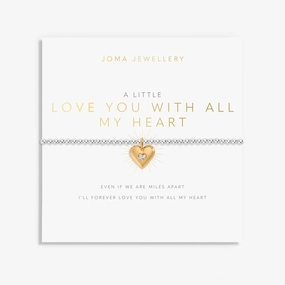 A Little Love You With All My Heart Silver Plated Bracelet 8164