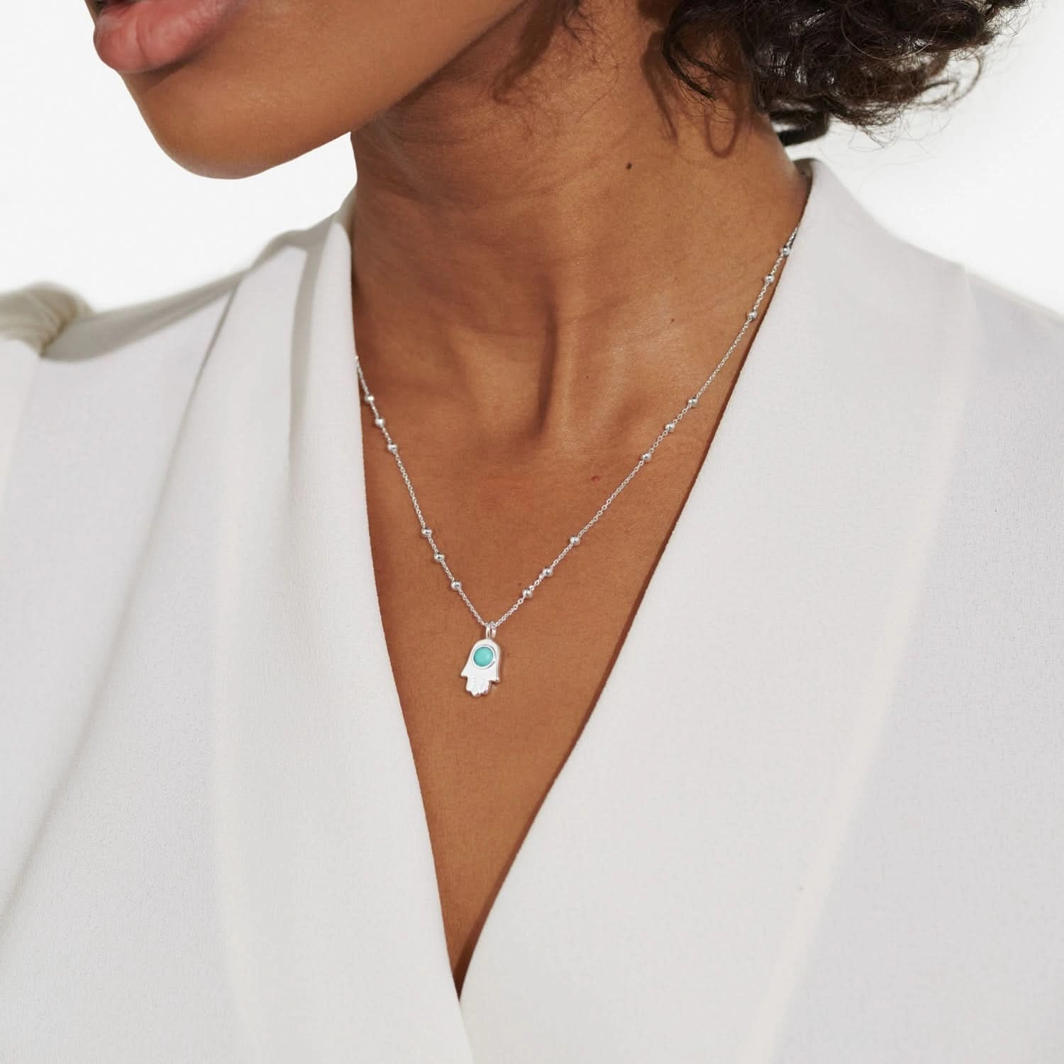 A Little Protection Silver Plated Necklace 8691