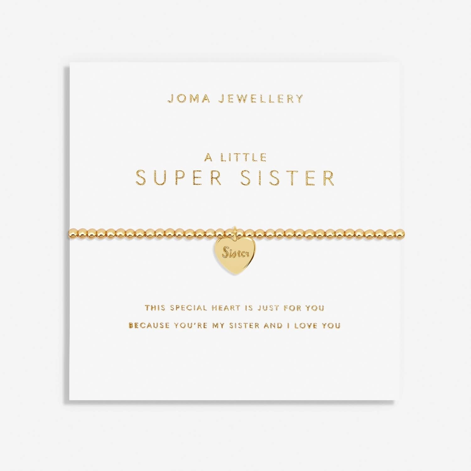A Little Super Sister Gold Plated Bracelet 7587