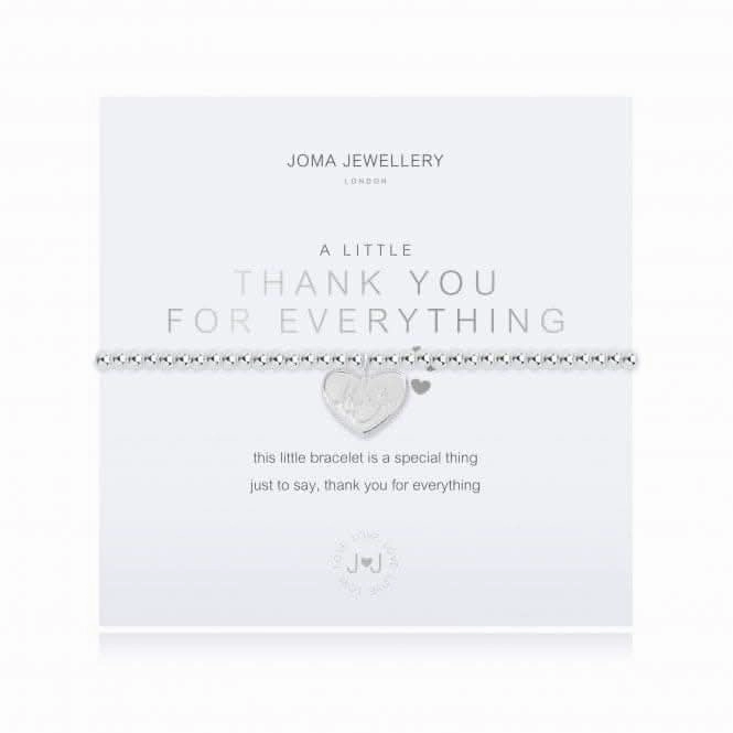 A Little Thank You For Everything Silver 17.5cm Stretch Bracelet 3798