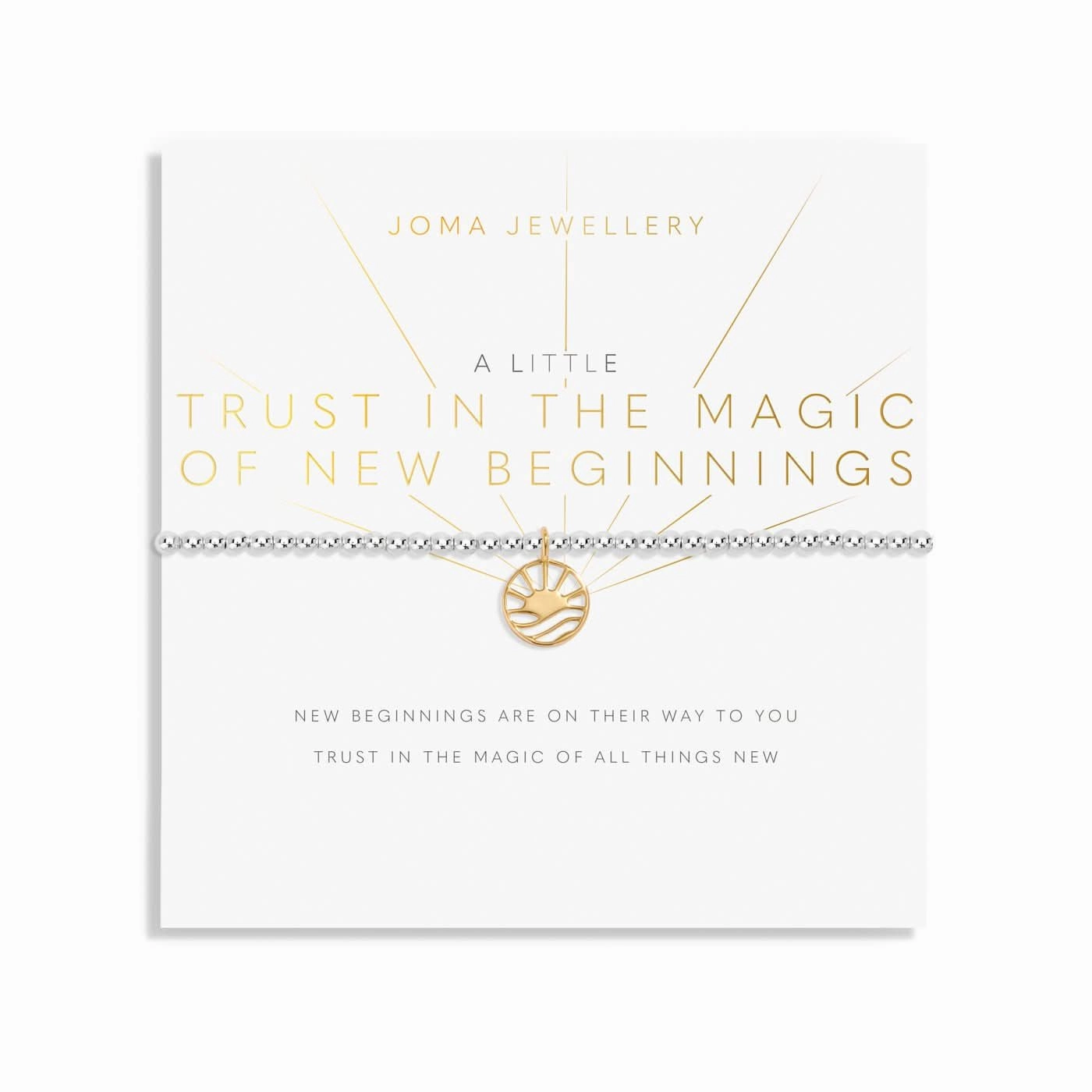 A Little Trust In the Magic of New Beginnings Silver & Gold Plated Bracelet 8154
