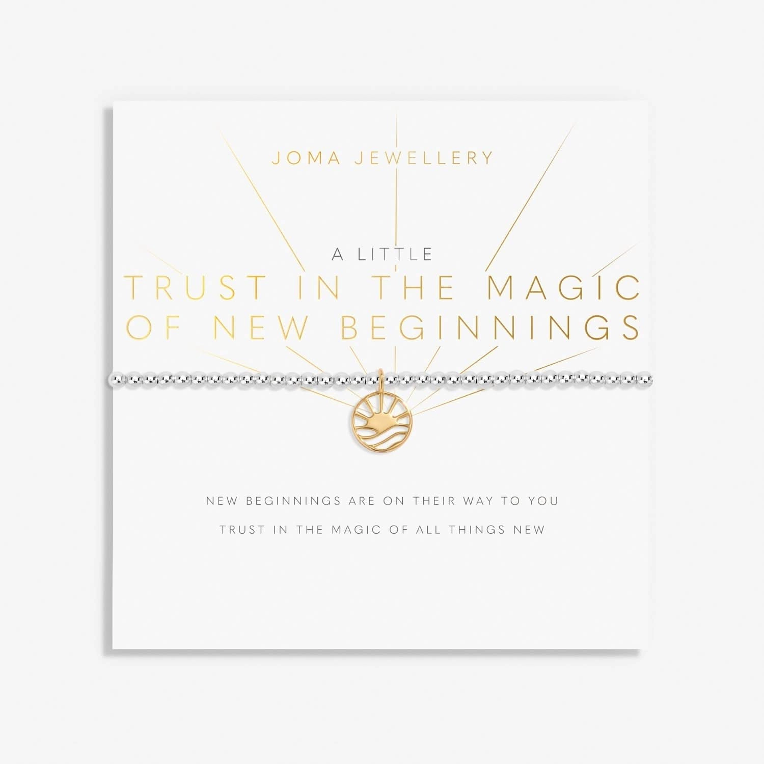 A Little Trust In the Magic of New Beginnings Silver & Gold Plated Bracelet 8154