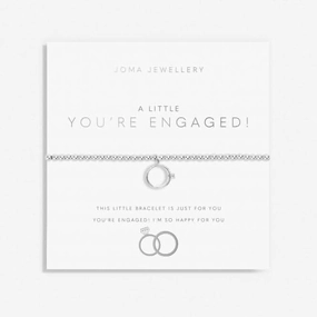A Little You're Engaged! Silver Plated 17.5cm Stretch Bracelet 7002