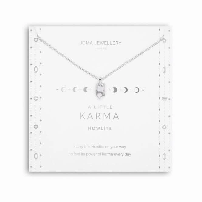Affirmation Crystal A Little Karma Howlite Silver 46cm Extender Necklace 5265