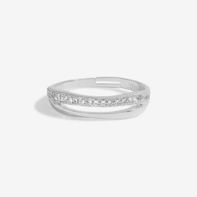Afterglow Silver Double Adjustable Size M Ring 6314