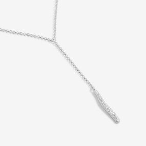 Afterglow Silver Lariat 40cm   5cm Extender Necklace 6316