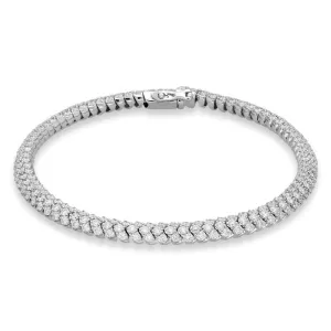 Al Coro Amori 18ct White Gold 4.22ct Diamond Tennis Bracelet