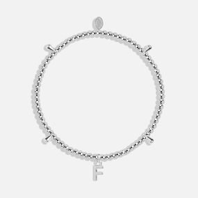 Alphabet A Little F Silver Plated Bracelet 7747