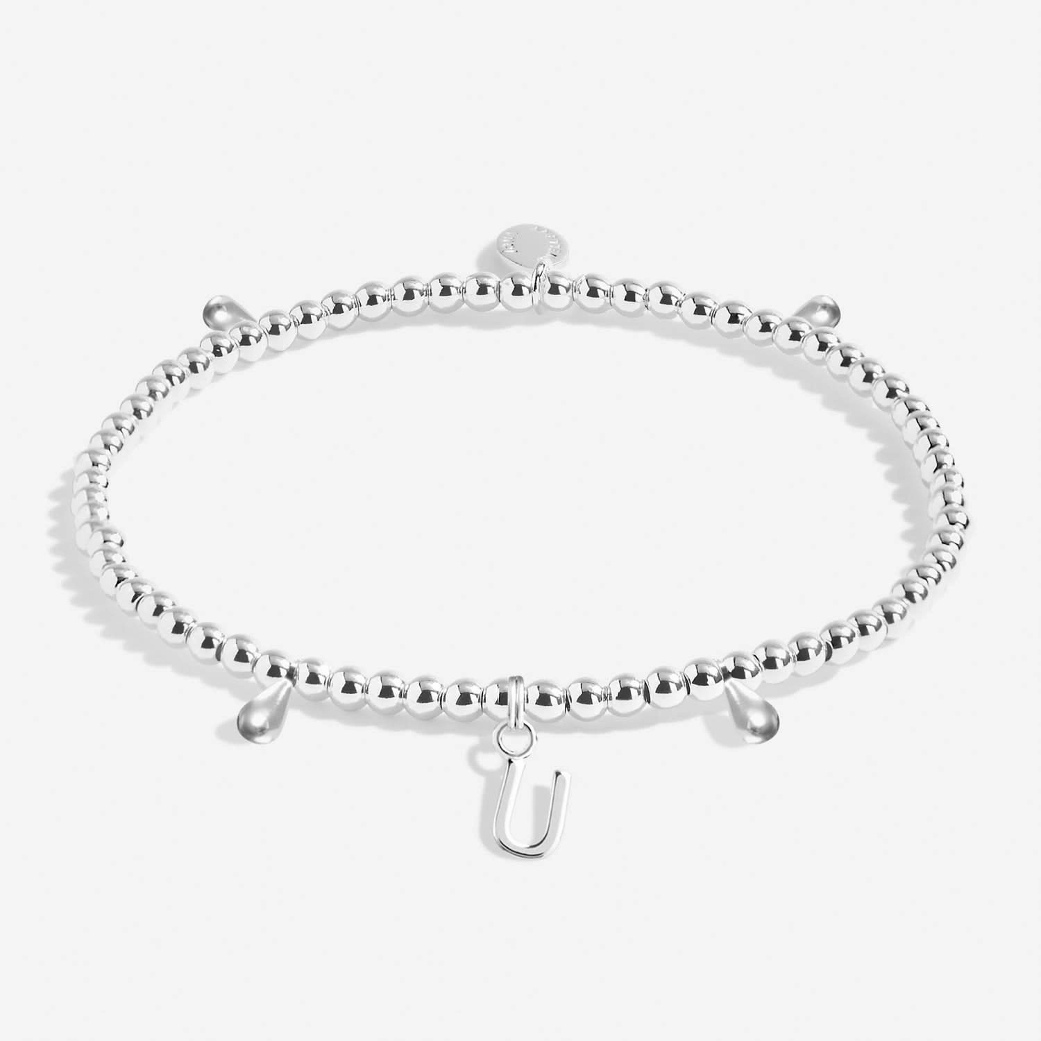 Alphabet A Little U Silver Plated Bracelet 7762