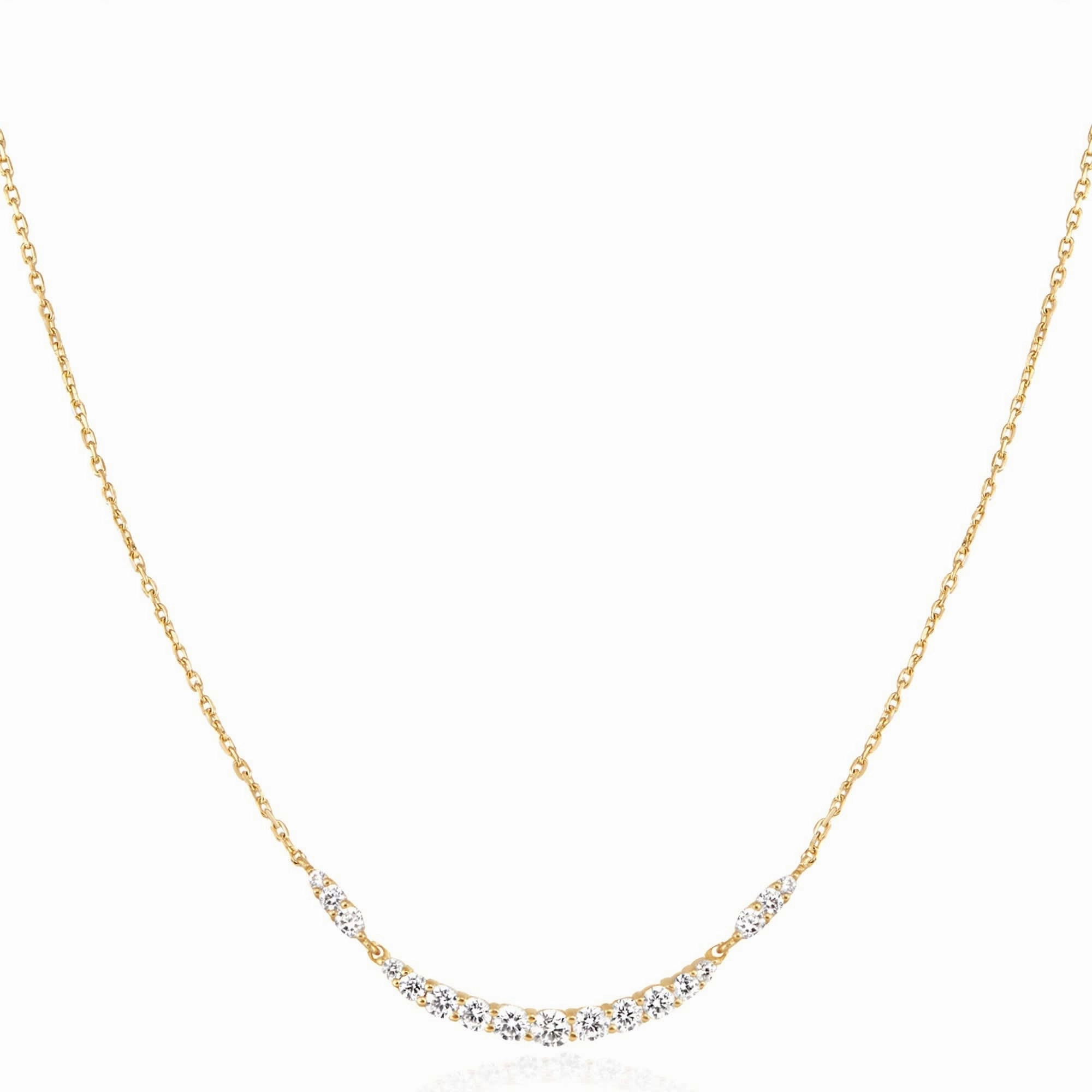Ania Haie Gold Arc Pav Necklace N056-02G