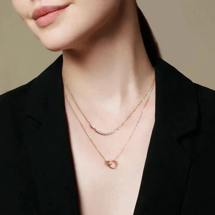 Ania Haie Gold Arc Pav Necklace N056-02G
