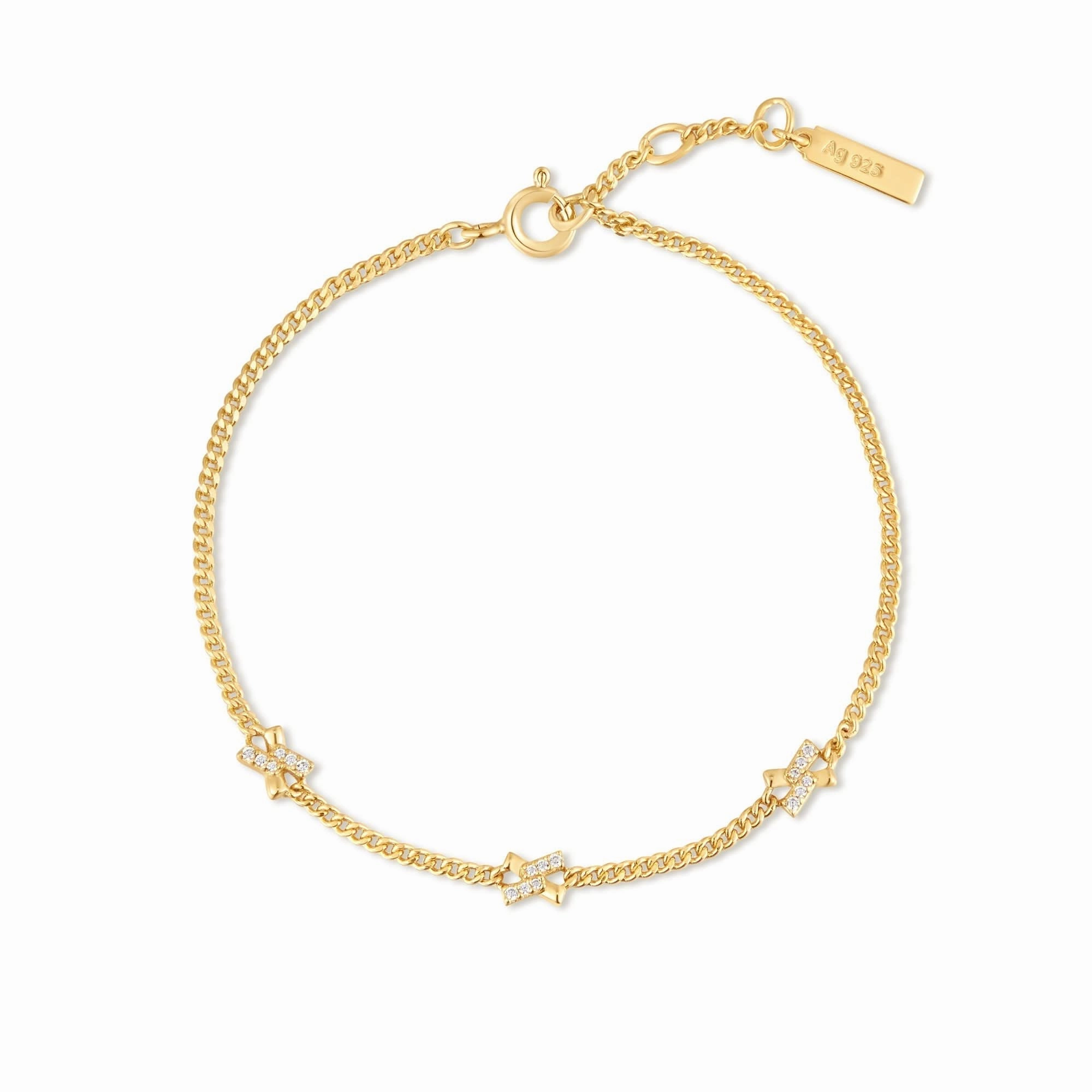 Ania Haie Gold Cross Station Bracelet B061-03G