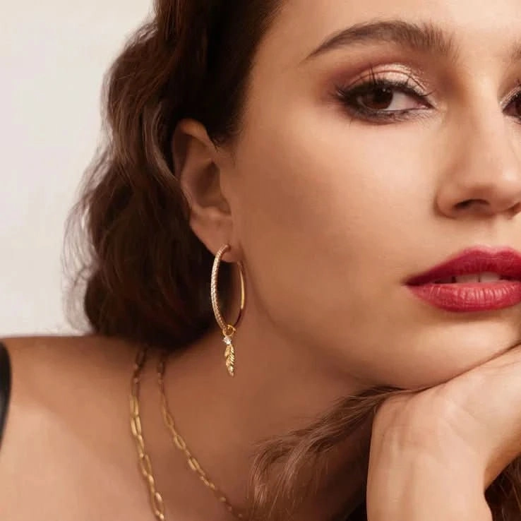 Ania Haie Gold Pav Hoop Earrings E052-03G