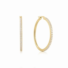 Ania Haie Gold Pav Hoop Earrings E052-03G