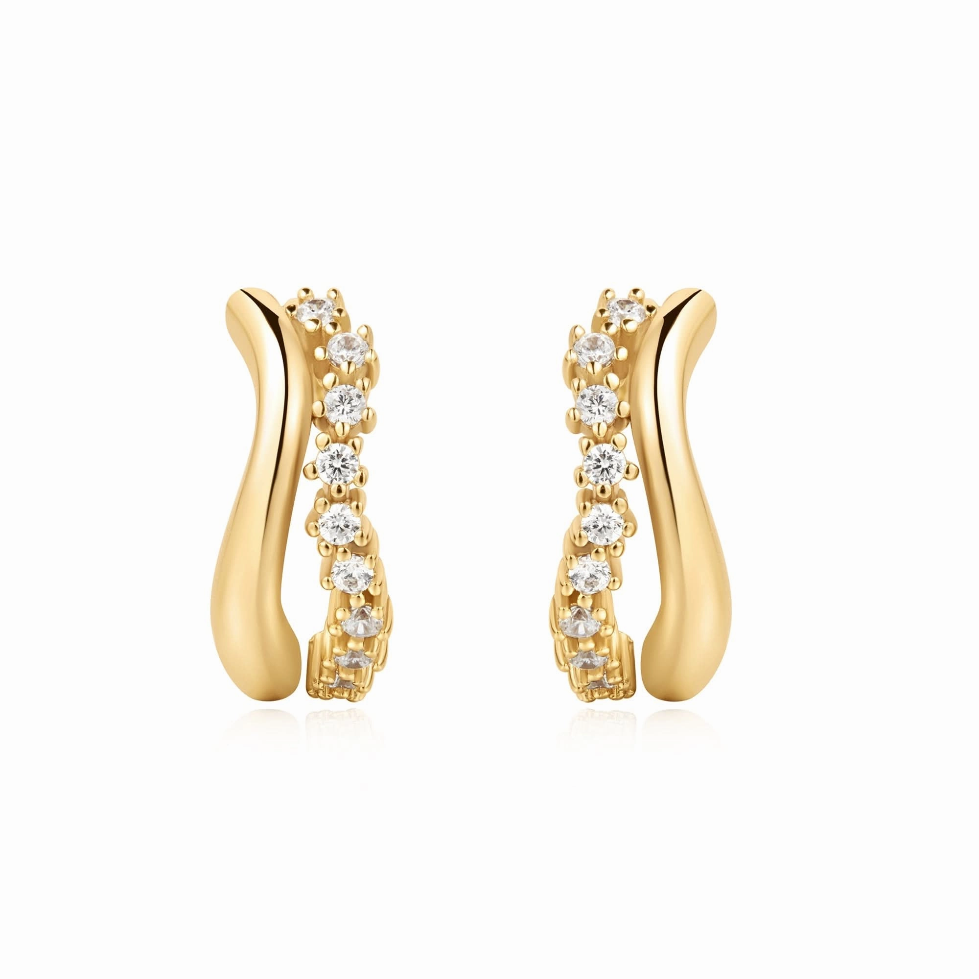 Ania Haie Gold Sparkle Double Huggies E056-05G