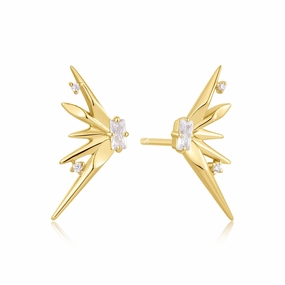 Ania Haie Gold Statement Spike Stud Earrings E053-05G