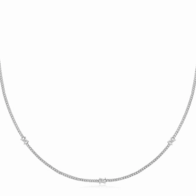 Ania Haie Silver Cross Station Necklace N061-05H