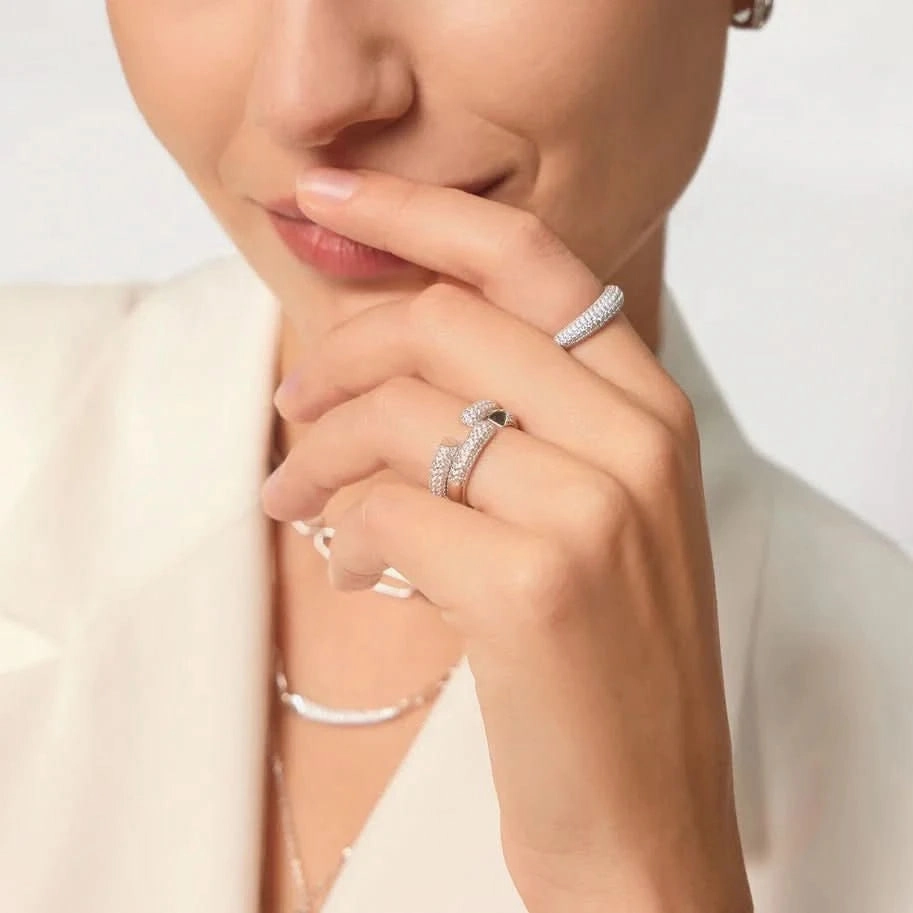 Ania Haie Silver Pav Dome Ring R051-02H