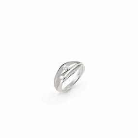 Annamaria Cammilli 18ct White Ice Gold 0.14ct Diamond Dune Series Ring