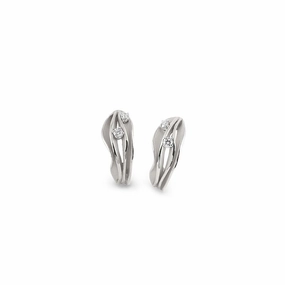 Annamaria Cammilli 18ct White Ice Gold 0.24ct Diamond Dune Series Earrings