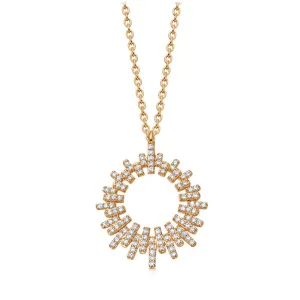 Astley Clarke Comet Burst 14ct Yellow Gold 0.31ct Diamond Pendant