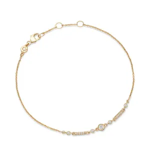 Astley Clarke Mini Icon Nova 14ct Yellow Gold 0.12ct Diamond Bracelet