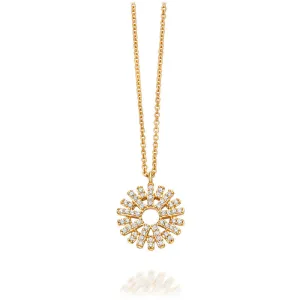 Astley Clarke Rising Sun 14ct Yellow Gold 0.16ct Diamond Pendant