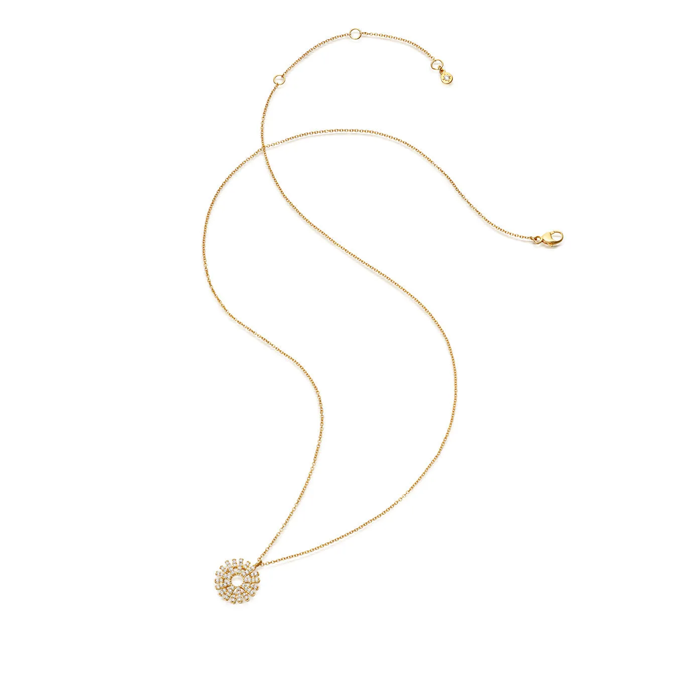 Astley Clarke Rising Sun 14ct Yellow Gold 0.16ct Diamond Pendant