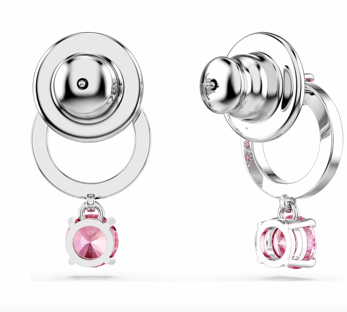 Attract Round Pink Drop Earrings