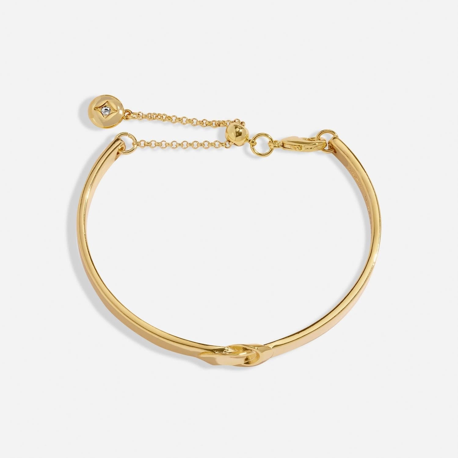 Bar Gold Knot Gold Plated 6cm Bangle 8723