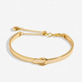 Bar Gold Knot Gold Plated 6cm Bangle 8723