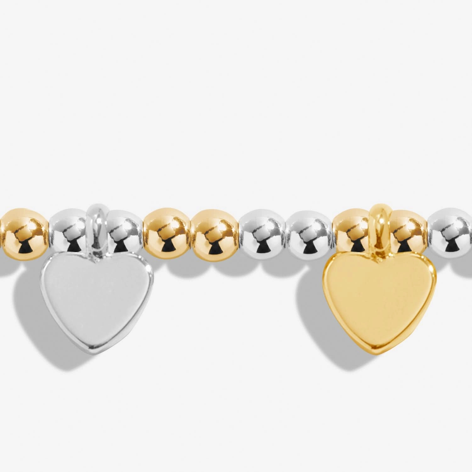 Bar Hearts Silver & Gold Plated Bracelet 8729