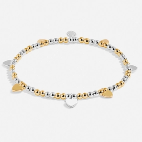 Bar Hearts Silver & Gold Plated Bracelet 8729