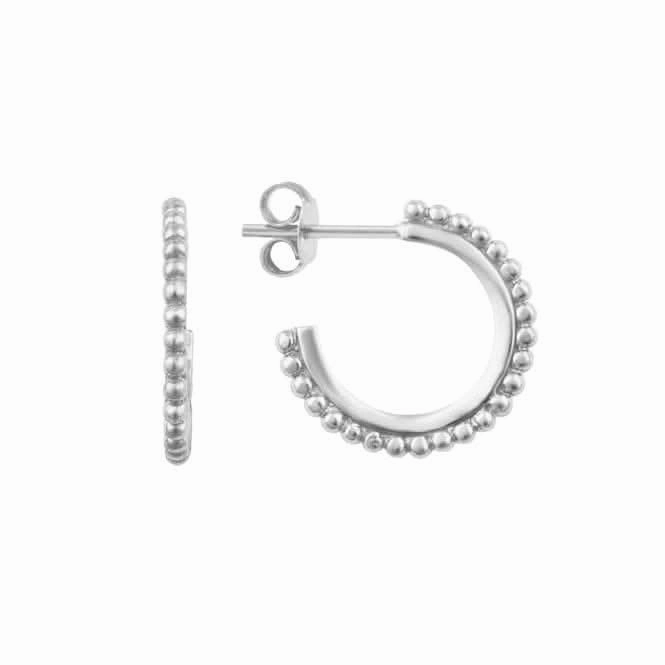 Beaded 17mm Stud Hoop Earrings 6848HP