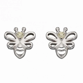 Bee Stud Zirconia Stud Earrings A2081C