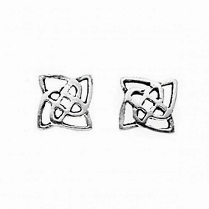 Beginnings Sterling Silver A170 Celtic Square Stud Earrings