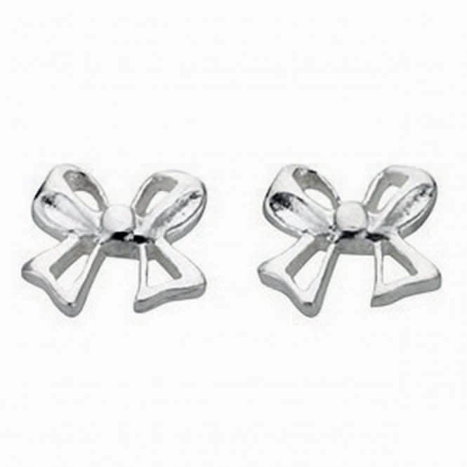 Beginnings Sterling Silver A860 Small Silver Bow Stud Earrings