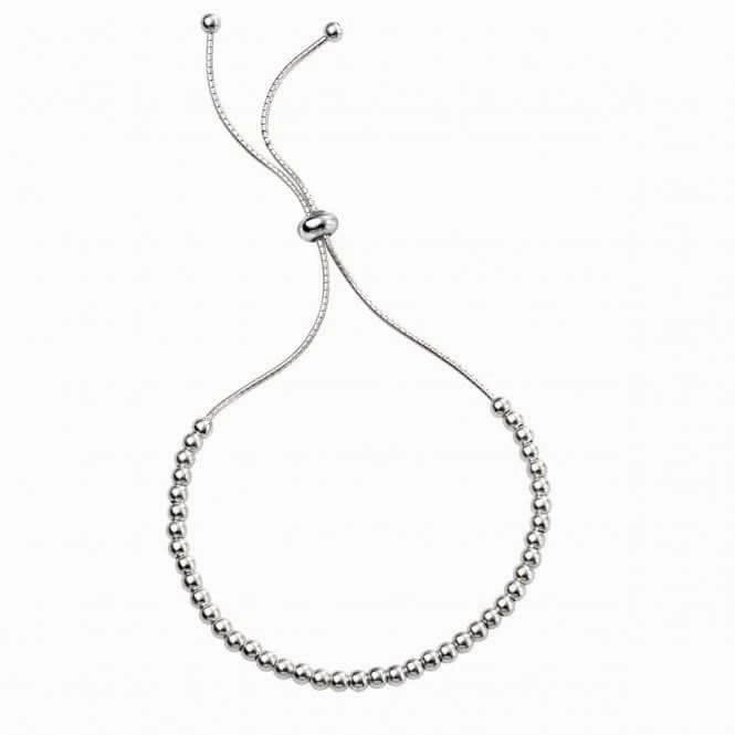 Beginnings Sterling Silver B4927 Polished Ball Adjst Toggle Bracelet