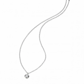 Beginnings Sterling Silver Clear Cubic Zirconia 41 5cm Necklaces N3397C