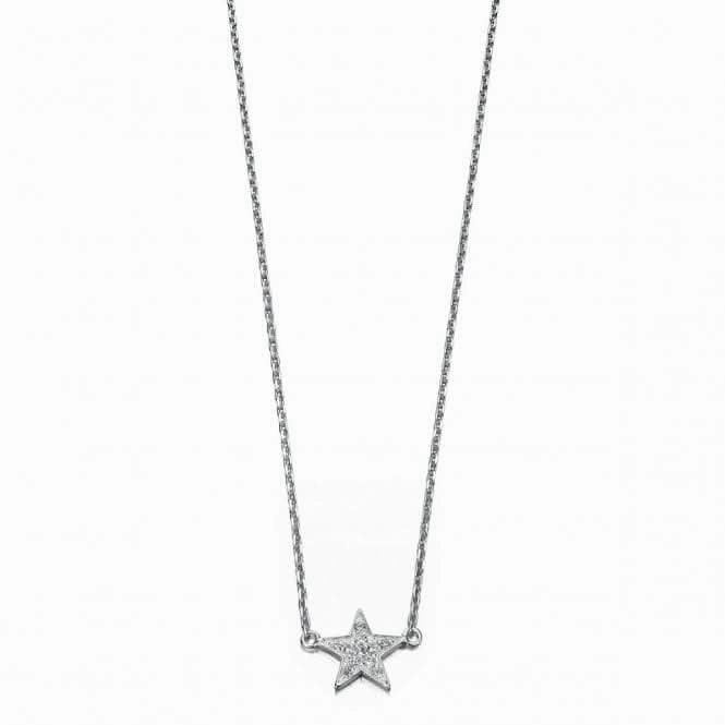 Beginnings Sterling Silver Clear Cubic Zirconia Star 41 3cm Necklaces N3241C