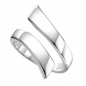Beginnings  Sterling Silver Cross Over Ring R2575
