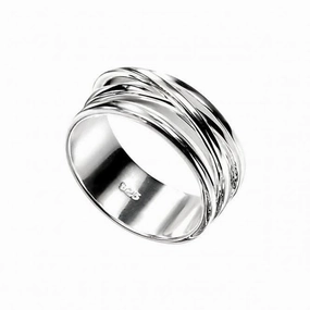 Beginnings  Sterling Silver Cross Over Ring  R2756