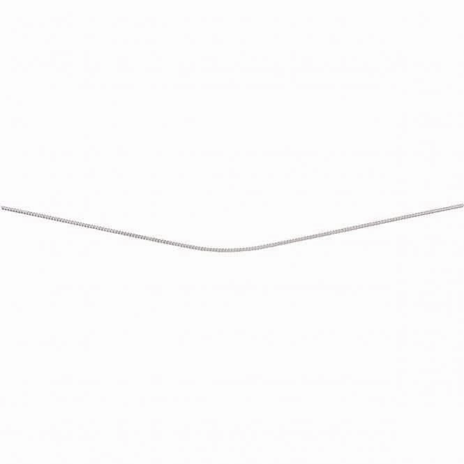 Beginnings Sterling Silver Curb Chain With Extender With Rhodium Plate Chain N3816