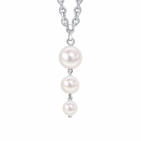Beginnings Sterling Silver Freshwater Pearl White Pendant P5448W