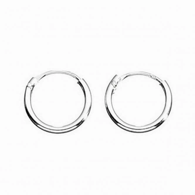 Beginnings Sterling Silver H040 Plain Hoop Earrings