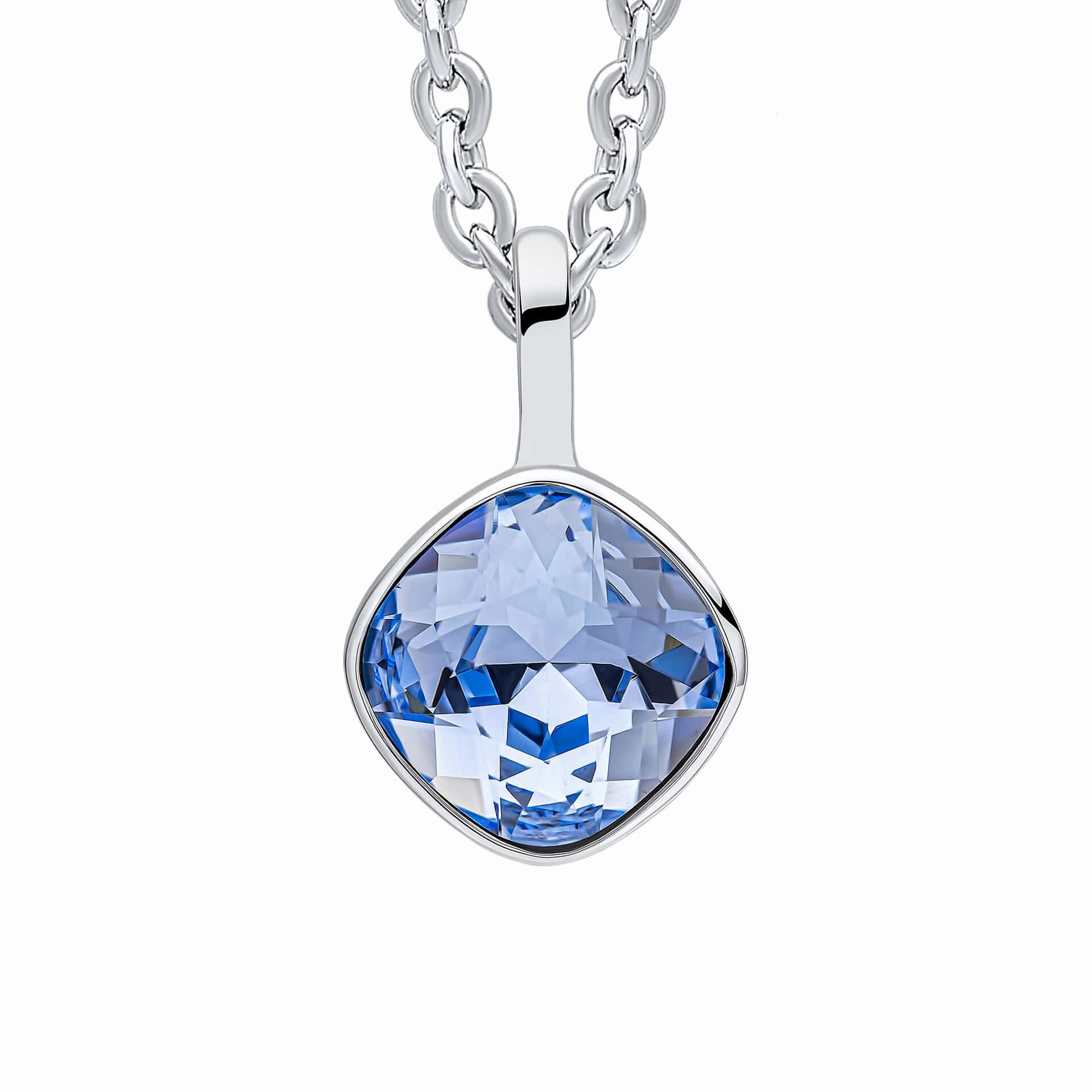 Beginnings Sterling Silver Light sapphire Crystal Blue Pendant P5449T