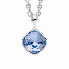 Beginnings Sterling Silver Light sapphire Crystal Blue Pendant P5449T