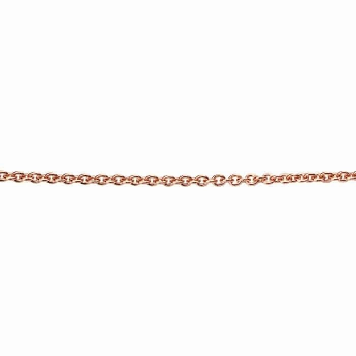Beginnings Sterling Silver N3909 Rose Gold Curb 56 5cm Chain