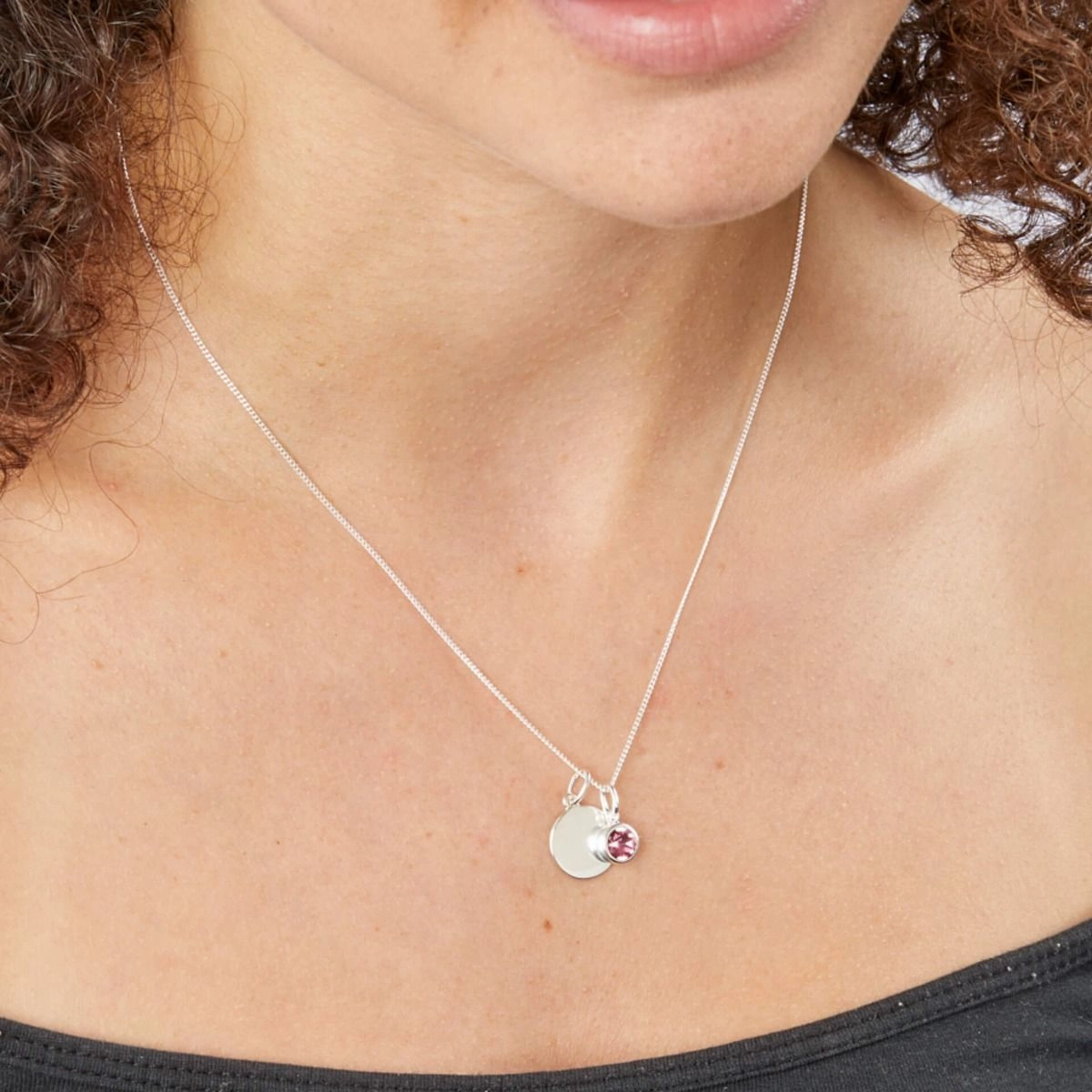 Beginnings Sterling Silver October Birth Stone Pendant P4599