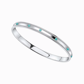 Beginnings Sterling Silver Turquoise Bangle B5525T